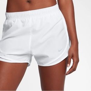 White Nike Tempo Running Shorts